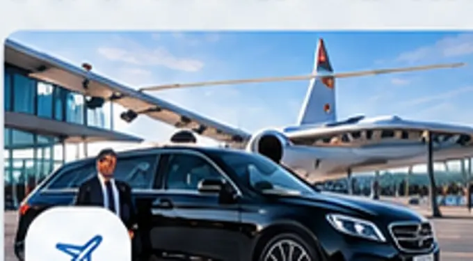 Chauffeur privé accueillant un client pour un transfert aéroport à Nice